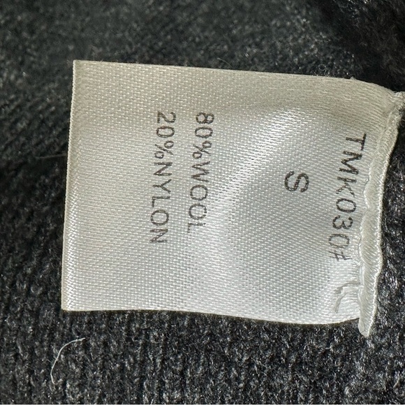 Theme - gray wool ribbed cropped cardigan - small - Picture 3 of 3